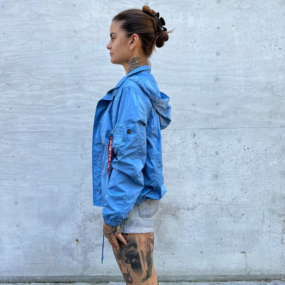 ALPHA INDUSTRIES/NWT Nylon G.I. Utility Jacket in Blue - Picture 4 of 10